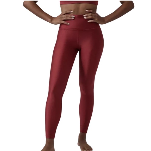 Athleta Pants - NWT Athleta Elation Shine Tight in Burgundy
